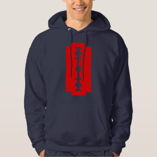 Razor Blade - Red on Dark Hoodie