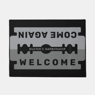 Razor Blade Welcome Mat Personalize