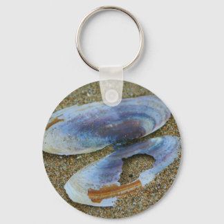 Razor Clam Shell, Oregon Keychain