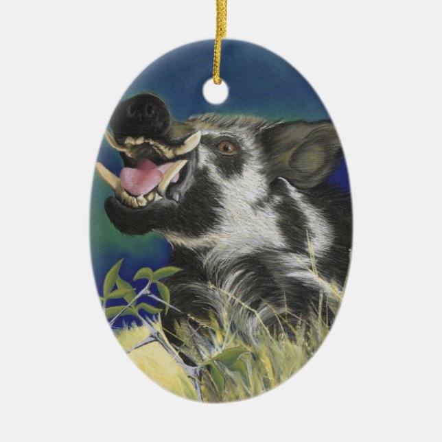 Razorback Hog Ceramic Ornament (Front)