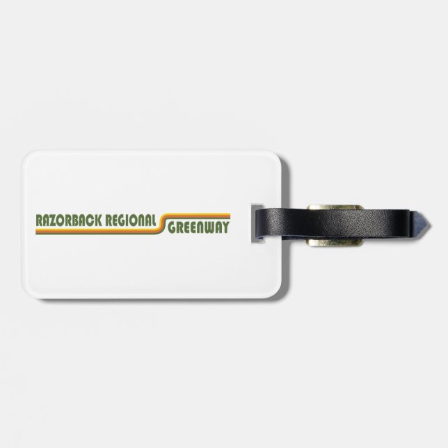 Razorback Regional Greenway Arkansas Luggage Tag (Back Horizontal)
