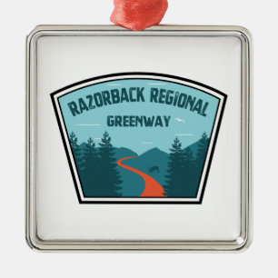 Razorback Regional Greenway Metal Ornament