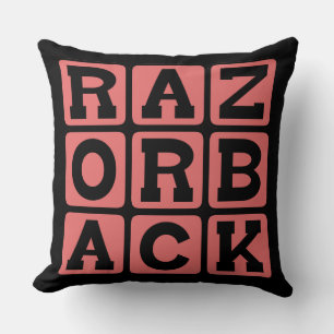 Razorback, Wild Boar Throw Pillow