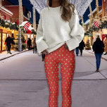 Razzle Dazzle Christmas Glitter Polka Dots Red Leggings<br><div class="desc">This Christmas Faux Glitter Polka Dots Leggings looks so cool,  trendy and pretty!  Ideal to wear with a Festive Top and ready to party! Can even be worn off season too.</div>