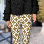 Razzle Dazzle Christmas Glittery Gold Stars Leggings<br><div class="desc">This Christmas Faux Glitter Gold Stars Leggings looks so cool,  trendy and pretty!  Ideal to wear with a Festive Top and ready to party! Can even be worn off season too.</div>