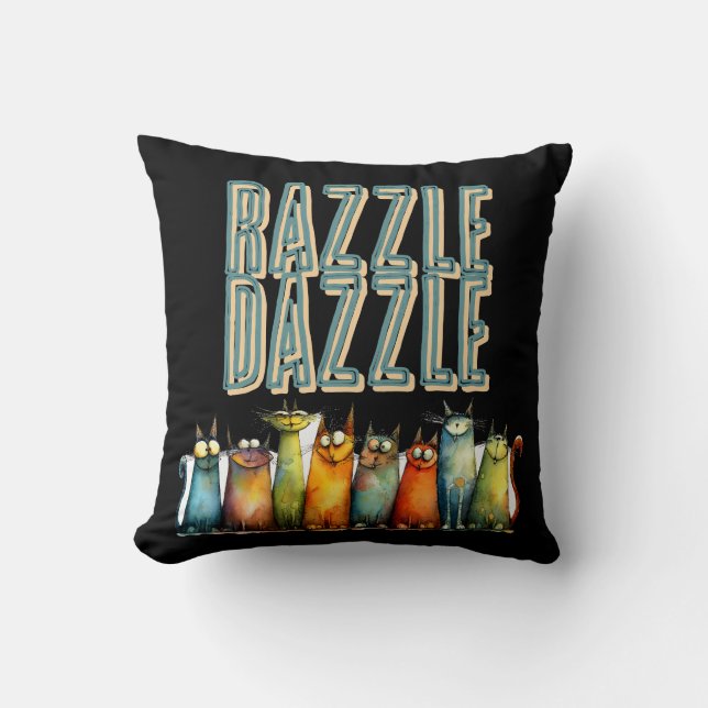 Razzle Dazzle Throw Pillow (Front)