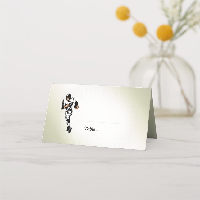 RB Football Player / Sports Design Place Card (Front)