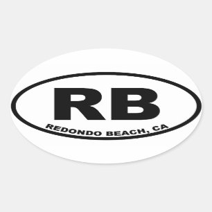 RB Redondo Beach oval Sticker