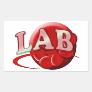 RBC LABORATORY LOGO RED BLOOD CELLS STICKER