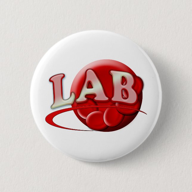 RBC MLT LABORATORY SWOOSH LOGO - MEDICAL CLINICAL 2 INCH ROUND BUTTON (Front)
