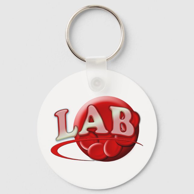 RBC MLT LABORATORY SWOOSH LOGO - MEDICAL CLINICAL KEYCHAIN (Front)