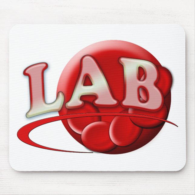 RBC MLT LABORATORY SWOOSH LOGO - MEDICAL CLINICAL MOUSE PAD (Front)