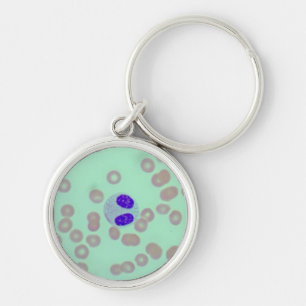 RBCs WBCs Slide Microscope Hematology Lab Keychain
