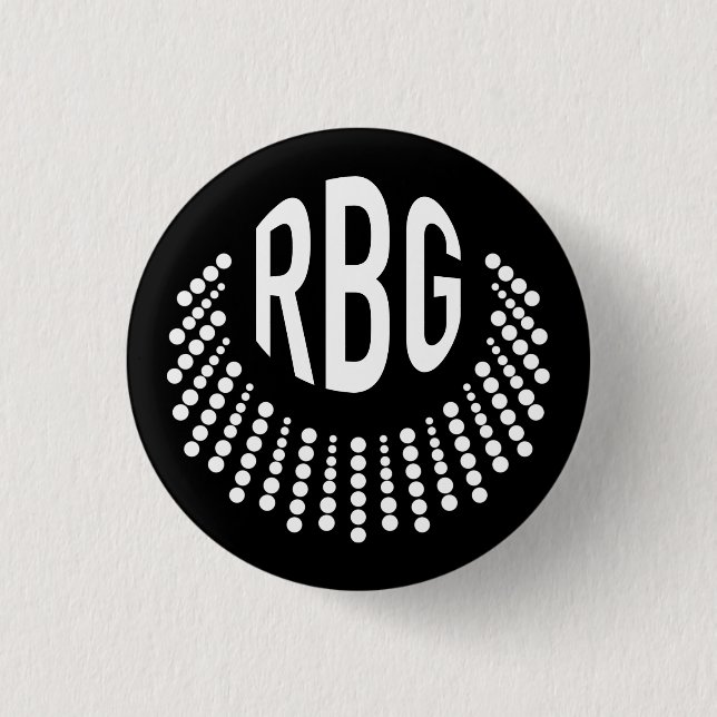 RBG Dissent Necklace | Button | Black (Front)