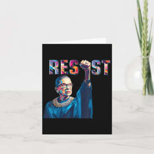 Rbg Resist Feminist Funny Quote  Card
