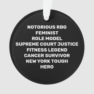 RBG RIP Ruth Bader Ginsburg Hommage sur noir