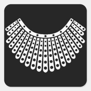 RBG Ruth Bader Ginsburg Glitter Favorite Collar Square Sticker