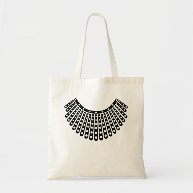 RBG Ruth Bader Ginsburg Glitter Favourite Collar Tote Bag (Front)