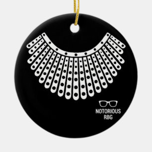 RBG, Ruth Bader Ginsburg, Notorious RBG Ceramic Ornament