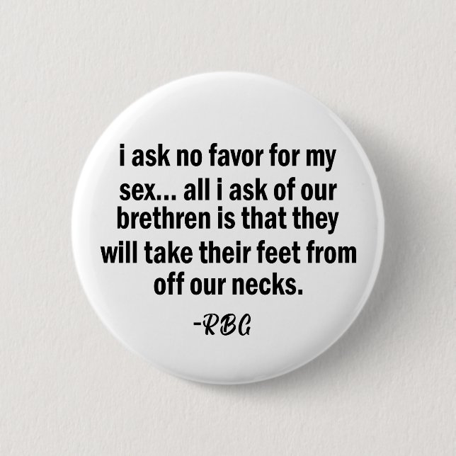 RBG, Ruth Badger Ginsburg, Strong Woman 2 Inch Round Button (Front)