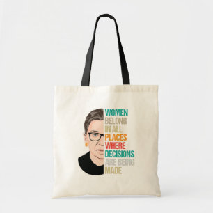 RBG, Supreme Court Vote, Ruth Bader Ginsburg Tote Bag