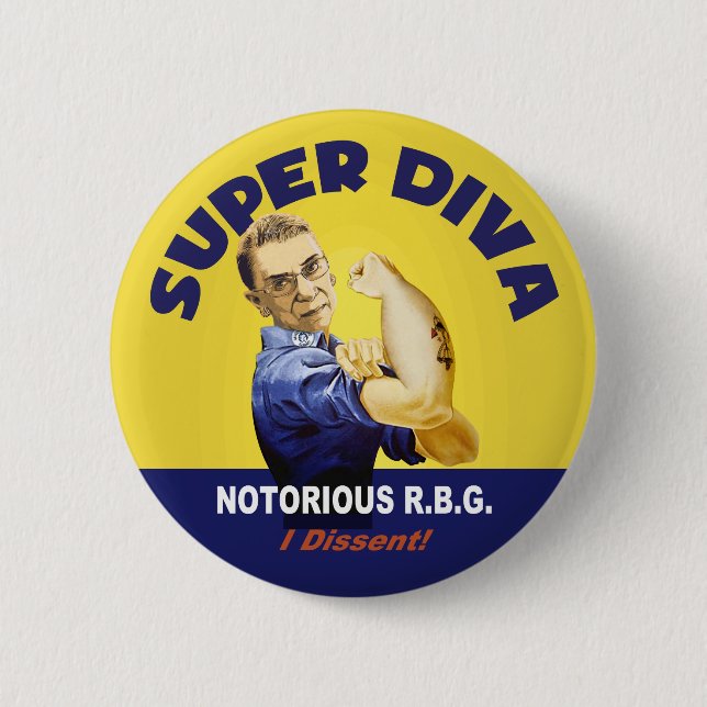 RBG the Riveting 2 Inch Round Button (Front)