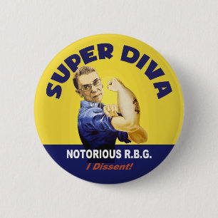 RBG the Riveting 2 Inch Round Button