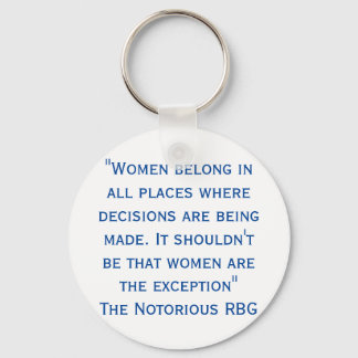 RBG Women Belong In All Places Keychain