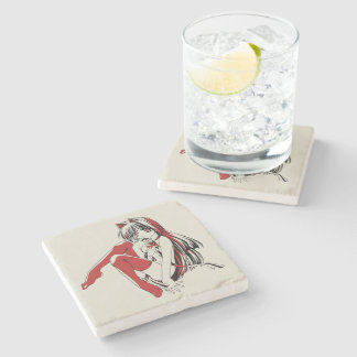 RBP, Neko the Sexy Anime Cat Girl Furry  Stone Coaster