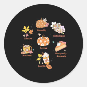 Rbt Aby Bcby Pecs 7 Dimensions Of Behaviour Therap Classic Round Sticker