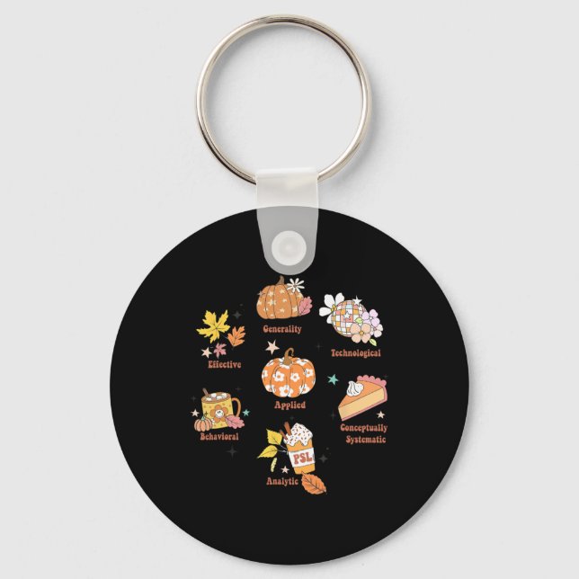 Rbt Aby Bcby Pecs 7 Dimensions Of Behaviour Therap Keychain (Front)