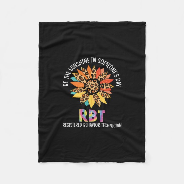 rbt sunflower be the sunshine registered behaviour fleece blanket (Front)