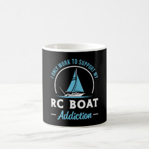 RC Boat Addiction Remote Model Funny RC Boats Coffee Mug