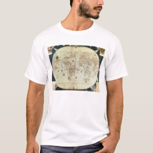 Rc C 2487 Map of the World, designed by Sebastien T-Shirt