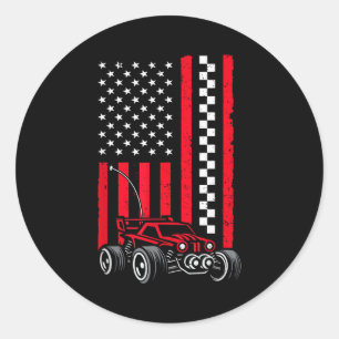 Rc Car Art For Men Women Kids Rc Racing Truck Rc C Classic Round Sticker