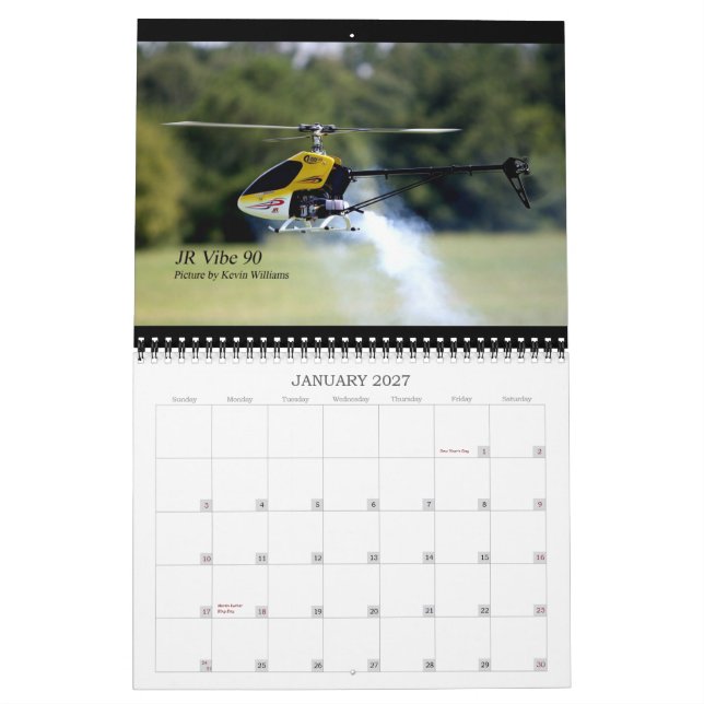 RC Heli Calendar (Jan 2027)