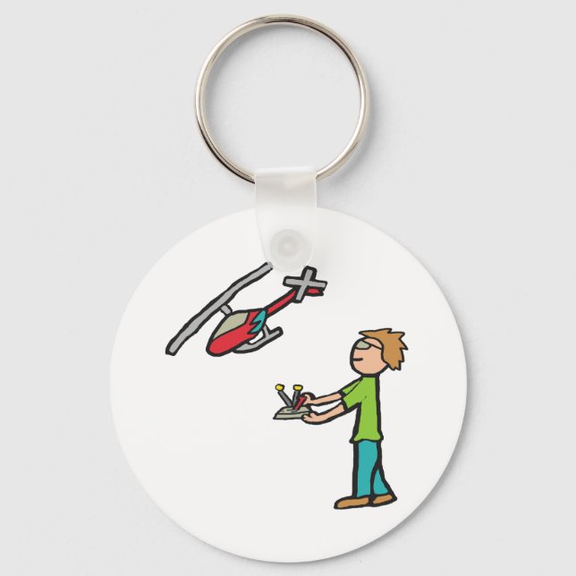 RC Helicopter Flying Keychain (Front)