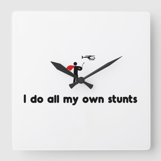 RC Helicopter Hero Square Wall Clock (Front)