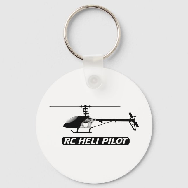 RC Helicopter Pilot Keychain (Front)