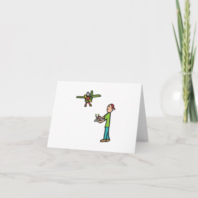 RC Model Airplane Flying Card (Front)