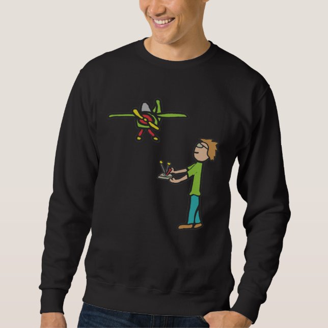 RC Model Airplane Flying Sweatshirt (Front)