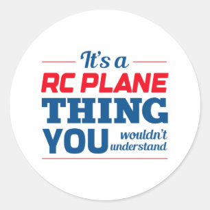 RC Model Making Planes Airplane Aircraft Pilot   Classic Round Sticker