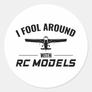 RC Model Making Planes Airplane Aircraft Pilot   Classic Round Sticker