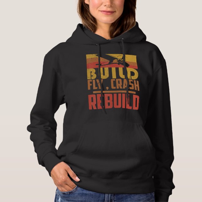 Rc Pilot Model Airplane Pilot Model Flight Rc Airp Hoodie (Front)