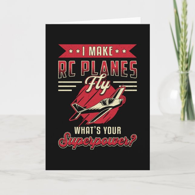 RC Plane Airplane Pilot Aircraft Funny RC Planes Card (Front)