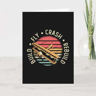 RC Plane Build Fly Crash Rebuild Pilot RC Planes Card