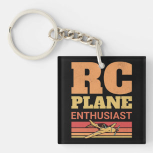 RC Plane Enthusiast Remote Control Airplanes Lover Keychain