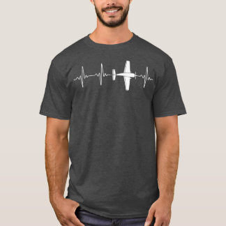 RC Plane Pilot Heartbeat Radio Controlled Pilot T-Shirt