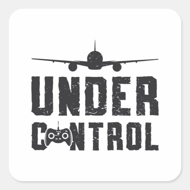 RC Plane Under Control Pilot Airplane RC Planes Square Sticker (Front)