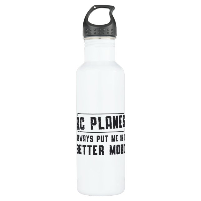 RC Planes Better Mood Airplane Aircraft RC Plane 710 Ml Water Bottle (Front)